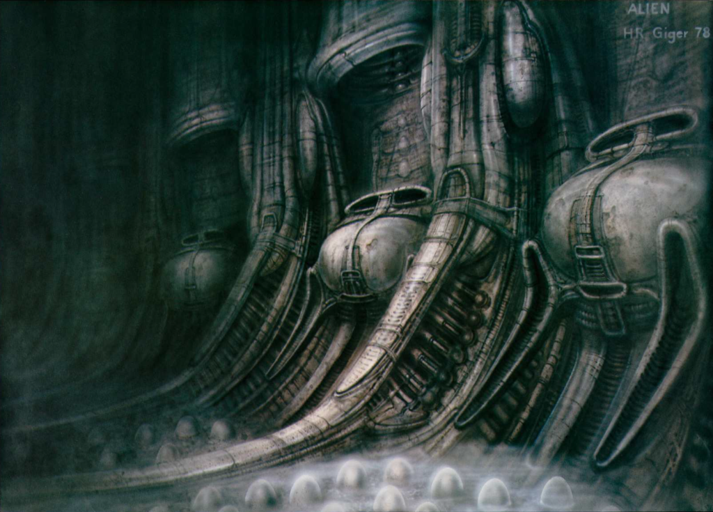 La caverne des oeufs telles qu'imaginée par HR Giger.
